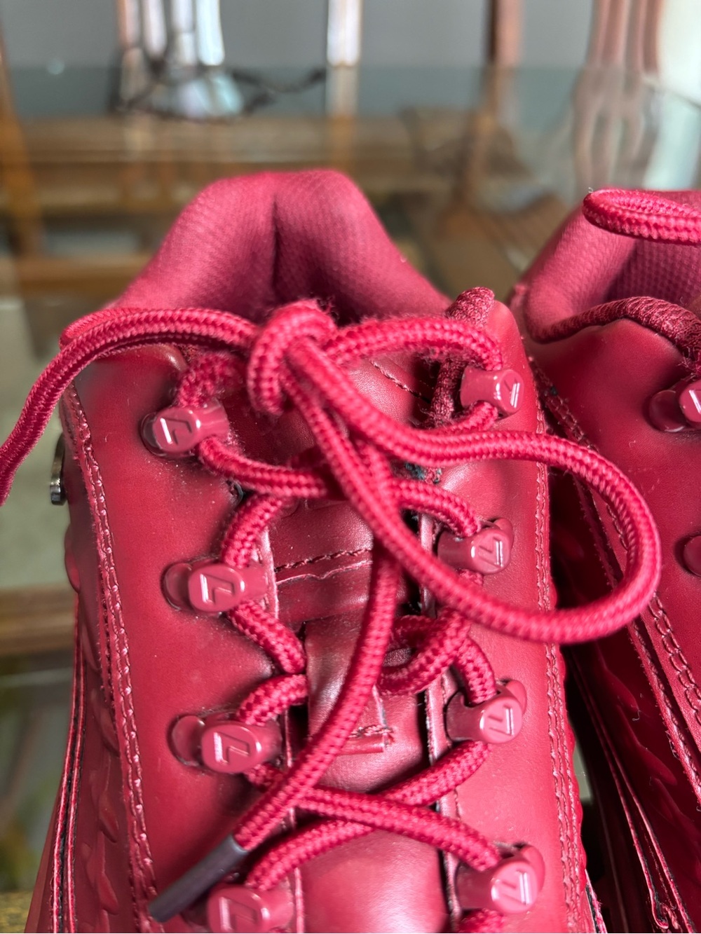 Lugz Red Platform Hiking Shoes Women’s Size 9 Chunky Lace Up Casual - Picture 7 of 15